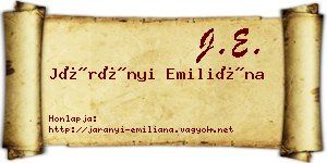 Járányi Emiliána névjegykártya